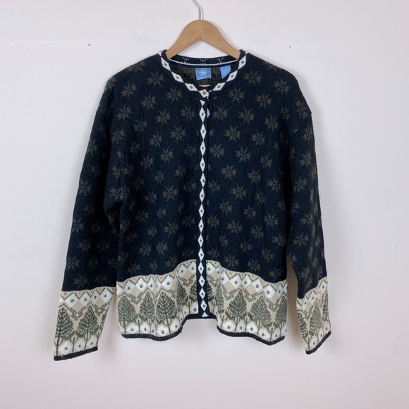 Frost Sweaters - Frost Nordic Snowflake Holiday Cardigan